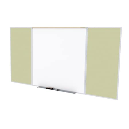 Ghent Combo Whiteboard/Bulletin, Mag Por/Vnyl, Styl D, 4 ft H x 12 ft W, Caramel SPC412D-V-181
